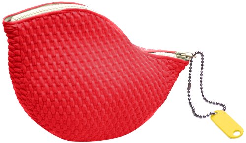 Pension für Produkte 2086 Kulturbeutel "Gänsehaut" Waschtasche Badekappe Naturkautschuk, rot