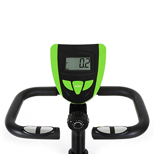 Klarfit Relaxbike 5G Ergometer Liegefahrrad, Ausdauertraining im Liegen (belastbar max. 100kg, 5kg Schwungmasse, Handpulsmesser, großes LCD-Display) schwarz-orange oder schwarz grün - 3
