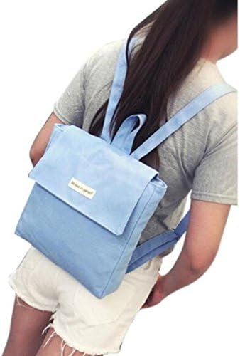 Rucksack, Quistal Women Girls Ladies Backpack Shoulder Bag Canvas Travel Bag Schoolbags (Blue)