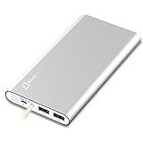 Capacidad 10,000mAh con dos salidas USB: 5V 1A y 5V 2.1A. On / off para detener / carga currículum, 4 indicadores LED que muestran el porcentaje de la batería y el estado de carga. Califique la célula de polímero de iones de litio y microchips premium crean cargador portátil de alta calidad