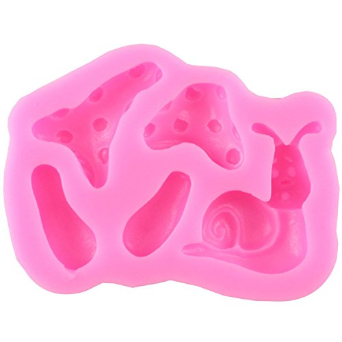 anyana Enchanted Vintage Fairy Garden Fairy Gnome Home Tür Schnecke, Silikon Schokolade Fondant Formen für, Polymer Clay Cake Dekorieren, Set von 3 - 3