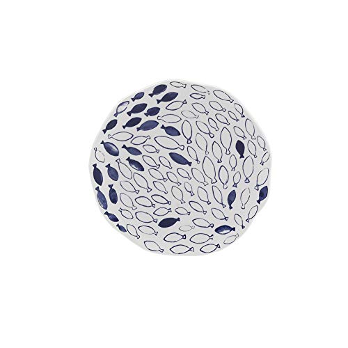 Rose & Tulipani - Plato para Ensalada (20 cm), Color Azul