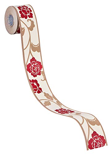 A.S. Création cenefa autoadhesivo Stick Ups beige marrón rojo 5,00 m x 0,05 m 282019