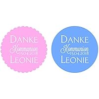 24 Aufkleber Etiketten Selbstklebend Danke Kommunion Konfirmation Taufe