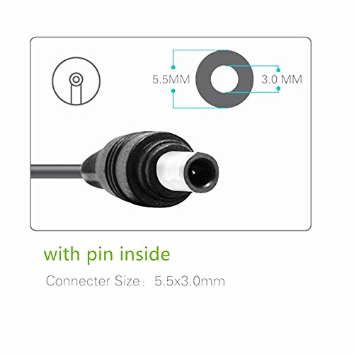 [TUV GS LISTED] HUIKEYUAN 19V 60W 40W Notebook Netzteil Ladekabel Steckers für Samsung RV510 RV510i RV511 RV515 R540 R530 R580 R440 R480 RV520 RV711 RV720 RC512 R580I R580E R540E R540 R440I R480I R430I R530CE; Sansung QX411 QX410 Q430 Q430H SF310 SF311 SF410 SF411i SF511 SN6000 T10 V20 V25 V8095cx P560 P560I NP-NF310, Samsung CPA09-004A BA44-00242A AD-6019R 0335A1960(Stecker 5,5*3,0mm) - 5