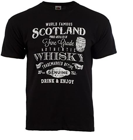 Heritage of Scotland Men's Fashion Whisky Scottish T-Shirt