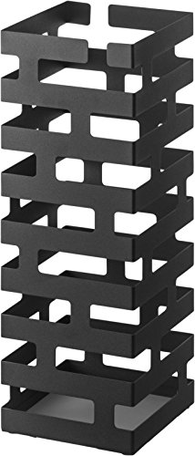 Porte-Parapluie Yamazaki Brick - Design Moderne Acier Noir 15x15x43cm