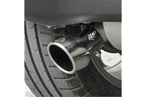 HEYCE Auto Auspuffendrohr hinten für Smart 453 Fortwo Forfour Auspuffblenden Schalldämpfer Edelstahl Chromverkleidung modifizierte hintere Schwanzkehle,Silver