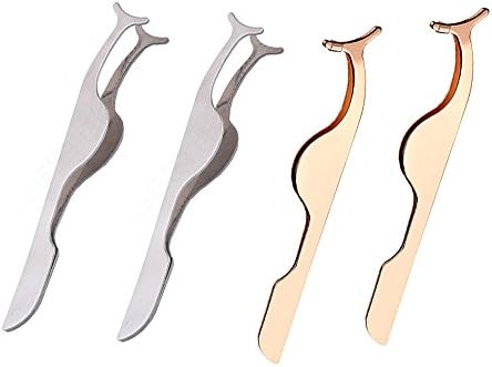 SALOCY Eyelash Tweezers,Professional False Eyelashes Extension Applicator Remover Clip Tweezer Nipper