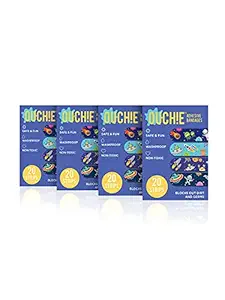 Aya Papaya Ouchie Non-Toxic Printed Quadruple Pack - (80 Pack) - 4 X Space Blue