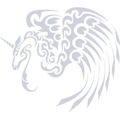 ThatVinylPlace 20 cm Höhe von 17 cm Max Metalic Silber Unicorn, Ponny, Pferd, Tatto, Auto Aufkleber, Auto-Aufkleber, Wandaufkleber, Tür, Fenster, Terrasse, Schlafzimmer, Gästezimmer, Küche