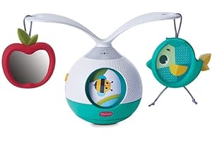 Tiny Love Tummy Time Musical Mobile 2 en 1, Móvil Bebé con Música y Luces, Gira 360°, 0+ Meses, para Cochecito, Portátil, Móvil Musical Bebé, 3 Modos de Música y Sonido, Meadow Days