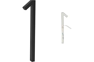Ywonoby Door Numbers, 5 Inches 3D Self Adhesive House Numbers, Address Numbers Stickers for House Mailbox Apartment Hotel Courtyard Black(1)