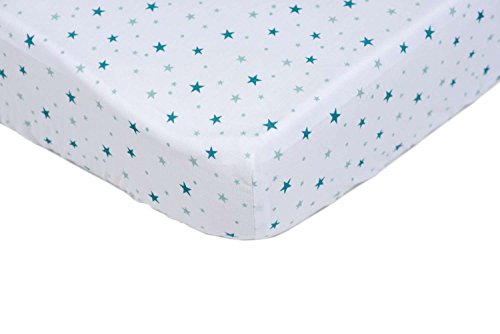 Briljant Don Fitted Sheet 70 x 150 cm, 100% Cotton, Jade