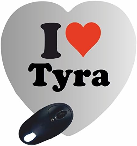 Exclusive Gift Idea: Heart Mouse Pad "I Love Tyra" a Great gift that comes from the heart - Non-slip mousepad- Christmas Gift