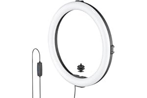 JOBY Beamo Anillo de Luz 12'', Anillo LED Grande para Teléfonos o Cámaras, 3 Modos Luz y 10 Niveles de Brillo para Vídeo, Vlogging, Transmisión en Directo, Creación de Contenidos