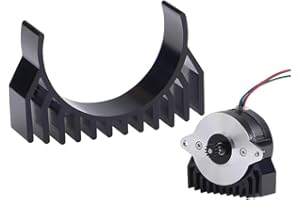 YUYUEMI Creality K1 K1Max K1C 36 okrągły silnik krokowy aluminiowy radiator, całkowicie metalowy czczo rozpraszanie ciepła części drukarki 3D do silnika wytłaczarki K1/K1C/K1 Max Moons (czarny)