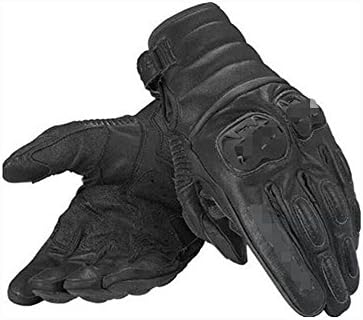Motorcycle Cycling Sport Ridding Fur and Leather Men motorbike Gloves , black , m