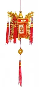 DollsofIndia Hanging Foldable Chinese Lamp Shade - Height - 18 inches (OD83)