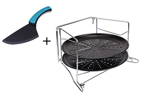 GRÄWE Pizzablech-Set mit Backofen-Gestell 4-tlg.