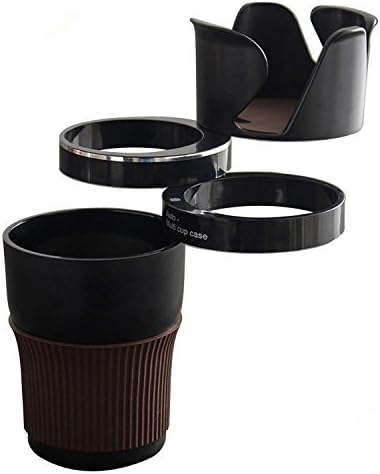 Teamen 360 degrees adjustable car cup holder for 3 cup drinks, multifunctional storage rack for smart phone, data cable, glasses, coins, pen and more.