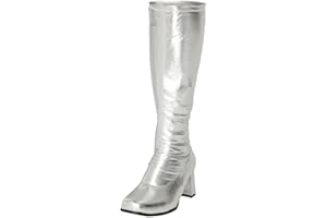 AYZAL Women’s Ladies Fancy Dress 1960'S 70'S Knee high Go Go Boots Retro Block Heel Girls boots
