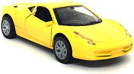 Jack Royal Model Diecast 1:32 Scale Ferrari Style Pull Back Metal Car (Color May Vary as per Availability) (Yellow)