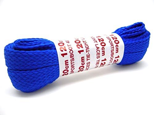 120cm Flat/Fat Chunky Neon Bright Cord - Shoe/Boot/Trainer Laces British Made (Electric Blue)
