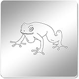 Azeeda 6 x 'Rana' 95mm Cuadrado Acrílico Espejo Posavasos (CR00053350)