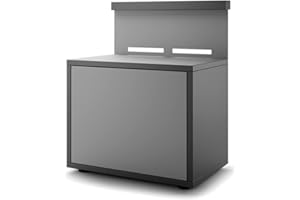 FORGE ADOUR Meuble de cuisine extérieure Support plancha acier fermé noir et gris clair