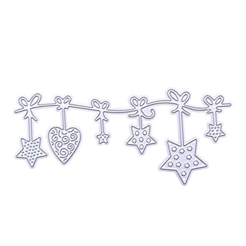 Amazingdeal365 Deko Metall Form Stanzschablonen Schablonen Schneiden DIY Dekor Sammelalbum Karten Buchzeichen Lesezeichen als Geschenk für Freunde Geburtstag Kinder,Kindergarten Hobby Schule Handarbeit Unterricht usw. Ein tolles Geschenk!