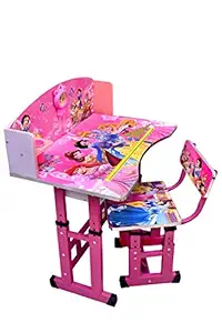 BRIJBAZAAR Study Table for Kids Table Chair Set for Kids(Wooden,Multicolor,Engineered Wood)