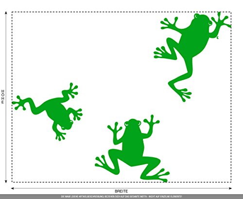 CLICKANDPRINT Aufkleber » Froschgruppe, 20×15,6cm, Gelbgrün • Dekoaufkleber / Autoaufkleber / Sticker / Decal / Vinyl - 2