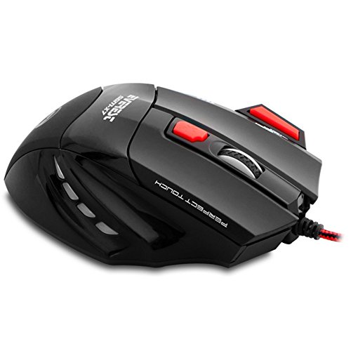 Everest SGM-X10 Optische Gaming-Maus mit Mauspad USB 3200 DPI 6-Tasten Schwarz - 3