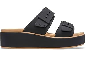 Crocs dam Brooklyn Buckle Matte Wrap Low WedgeKilsandal