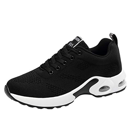 Zapatillas Deportivas Cuna Mujer Casuales,Calzado Transpirable Volando Zapatos Deportivos Tejidos Casual Zapatos de Malla de Estudiante de Zapato