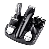 6 in 1 Multifunction Men Hair Clipper Set Professional Hair Cutter Electric Beard Trimmer Precision Head Shaver Black