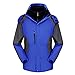 Produktbild serliyHerren Softshell Jacke mit Kapuze Outdoor Sport Winddicht Wasserdichtes Futter Abnehmbarer weicher Mantel Mit Reißverschluss