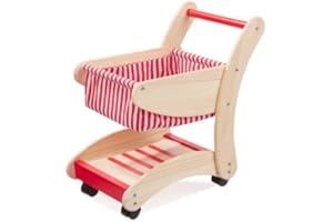 howa Carrello per la Spesa per Bambini in Legno Naturale/Rosso 48821