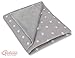 NEW!! UNIQUE DOUBLE-SIDED CAR SEAT BABY GREY BLANKET / COVER / COSYTOES - FOOTMUFF! 100x100cm - GREY STARS / BLANKET WITH SEAT BELT HOLES