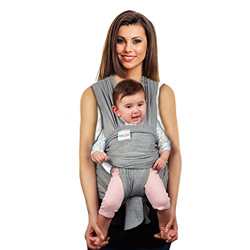 4-in-1 Babytragetuch | Babytrage für Männer und Frauen | Baby Wrap Sling | Tragetuch | Tragehilfe – Das beste Geschenk für Baby Shower von BabyCakes (grau) - 3