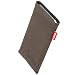 Produktbild fitBAG Rock Taupe Handytasche Tasche aus Textil-Stoff mit Microfaserinnenfutter für Samsung Galaxy S9+ / S9 Plus SM-G965 | Hülle mit Reinigungsfunktion | Made in Germany