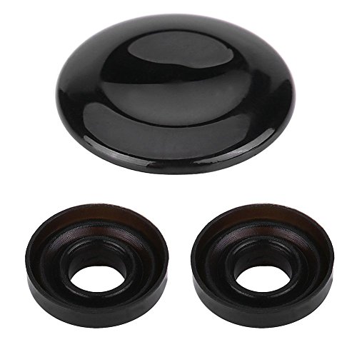 Preisvergleich Produktbild Keenso KFZ MMI System Joystick Knopf Center Knopfdeckel Reparatursatz mit 2 Dichtring(Gebackenes Schwarz)