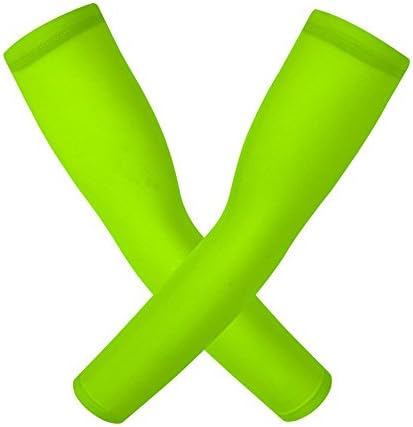 Green Arm Sleeves Compression - for Cycling Athletics Golf Running Sports