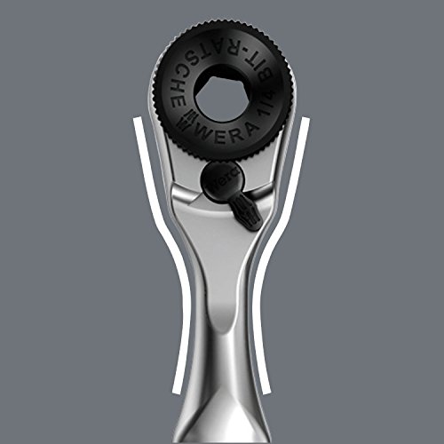 Wera 8001 A Bit-Ratsche 1/4 Zoll SB mit 1/4 Zoll-Antrieb, 2-teilig, 05073230001 - 2