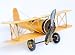 Produktbild Berry Präsident ® Vintage/Retro Schmiedeeisen Aircraft Handwerk – Metall Doppeldecker Flugzeug Aircraft Modelle – Die beste Wahl für Foto Requisiten/Weihnachten Geschenk/Home Decor/Ornament/Souvenir Study Room Desktop Dekoration (gelb)