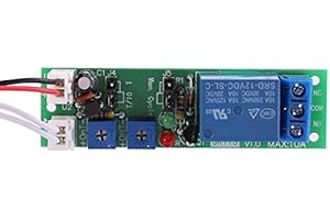 HILITAND 1pc DC 12V / 24V Temps de Cycle réglable Module de Commutation de délai on/Off Minuterie Temporisateur Module 6 Types en Option(DC12V 0-120mins)