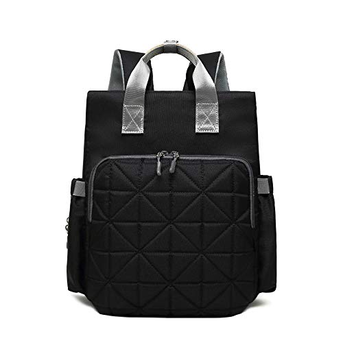 Preisvergleich Produktbild Wickeltasche Rucksack für Mama Kinderwagen Riemen, Wickelauflage, Isolierte Taschen Wasserdichte Baby Wickeltasche Organizer Pouches Wickeltasche für Mädchen oder Jungen (Schwarz)