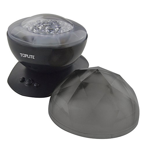 TOPLITE Ozean Projektor mit MP3 Handy Musik Lautsprecher Farbwechsel Ozeanwellen projektor Nachtlicht LED-Nachtlicht Tischleuchte Lampe Dekoration Licht für Kinder Erwachsene Schlafzimmer Kinderzimmer Badezimmer Stimmungslicht (schwarz) - 4