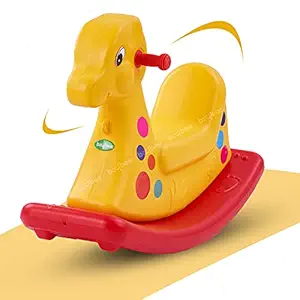 BAYBEE Boys and Girls Baby Plastic Horse Ride Rocking Chair for Indoors and Outdoors (12 Months-3 Years)
